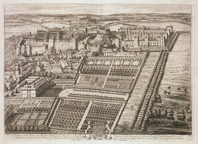 Windsor Castle, graviert von Johannes Kip von Leonard Knyff